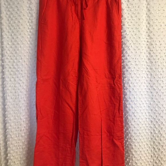 Loft Wide Leg Linen Pants - Picture 2 of 5
